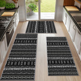 Kitchen Rugs Sets Of 3 Kitchen Mats 3 Piece Set Kitchen Runner Rugs Non Skid Washable Boho Kitchen Rug Set Carpets For Laundry Room
