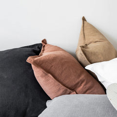 Simple Solid-Colored Linen Sofa Cushion Cover For The Living Room